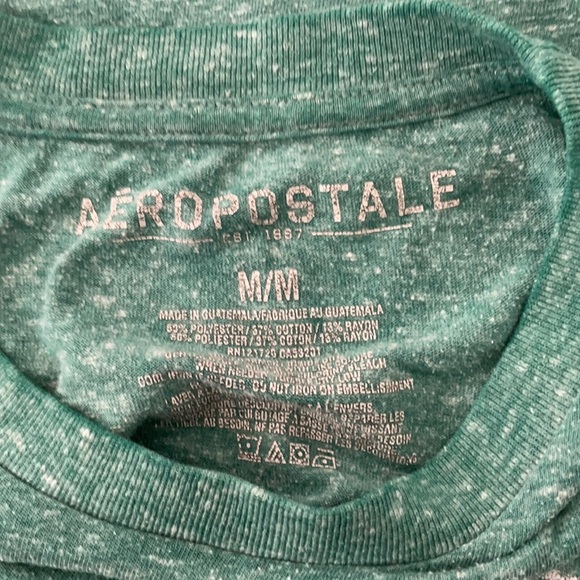 Aeropostale M Turquoise Logo Tee - Picture 3 of 3